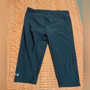 Like New, Under Armour, Compression Heat Gear, Black Bermuda Shorts - Size Large